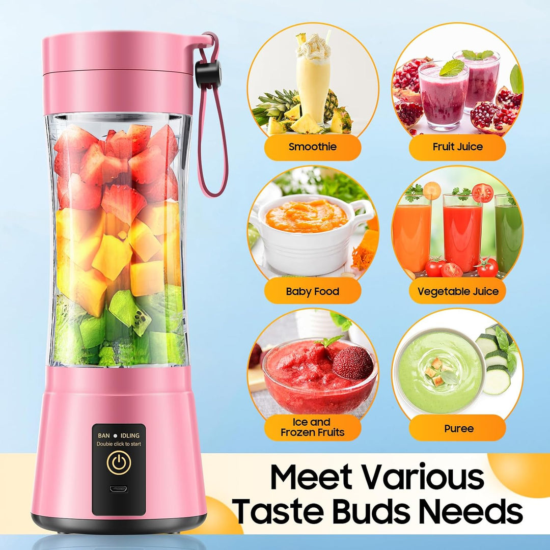 Mini Liquidificador de Frutas 380ml Portátil e Prático
