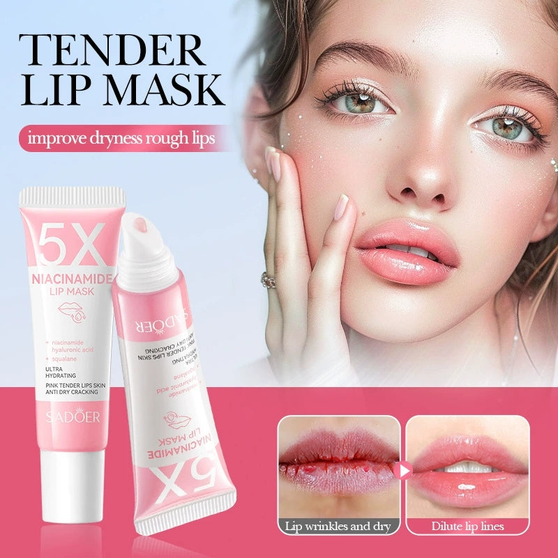 Máscara Labial de Niacinamida - Ácido Hialurônico - Esqualano - 10g