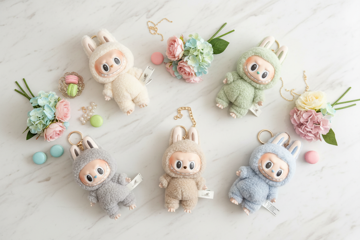 Labubu flat lay